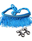 1" X 8Ft Hilason Braided Barrel Horse Racing Reins Knots Fringe Crystal W/ Snaps