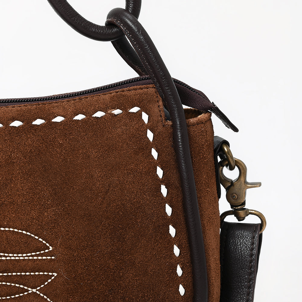 American Darling Crossbody Suede Full Grain Genuine Western Leather Women Bag | Handbag Purse for Cute