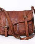 Spaghetti Western Crossbody Genuine Leather Women Bag Western Handbag Purse