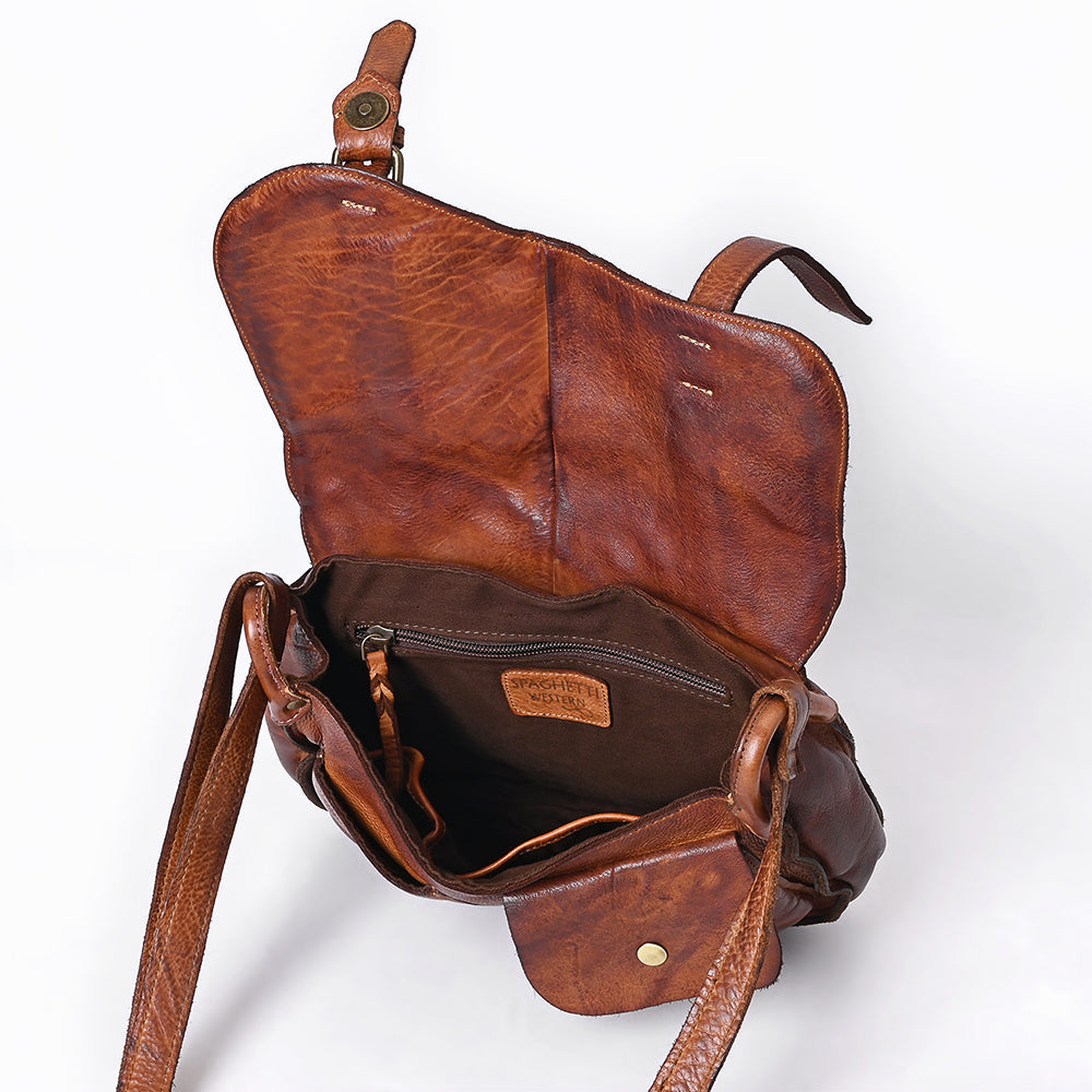 Spaghetti Western Crossbody Genuine Leather Women Bag Western Handbag Purse