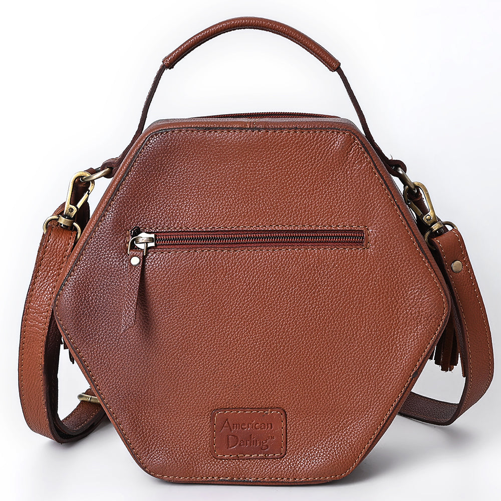 American Darling Canteen Hand Tooled Genuine Leather women bag western handbag purse
