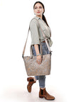 ADBG1519B Tote Hand Tooled Genuine Western Leather Women Bag