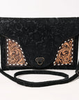 Genuine Leather Crossbody Hand Tooled Bag For Western Style Women With Convenience