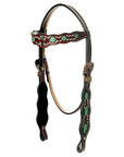 AMERICAN DARLING Western Horse Headstall Breast Collar Set American Leather
