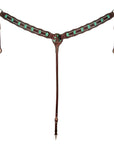 AMERICAN DARLING Western Horse Headstall Breast Collar Set American Leather
