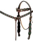AMERICAN DARLING Western Horse Headstall Breast Collar Set American Leather