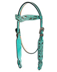 AMERICAN DARLING Western Horse Headstall Breast Collar Set American Leather
