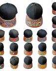 American Darling Men Women Adjustable Cap With Leather On Visor Black