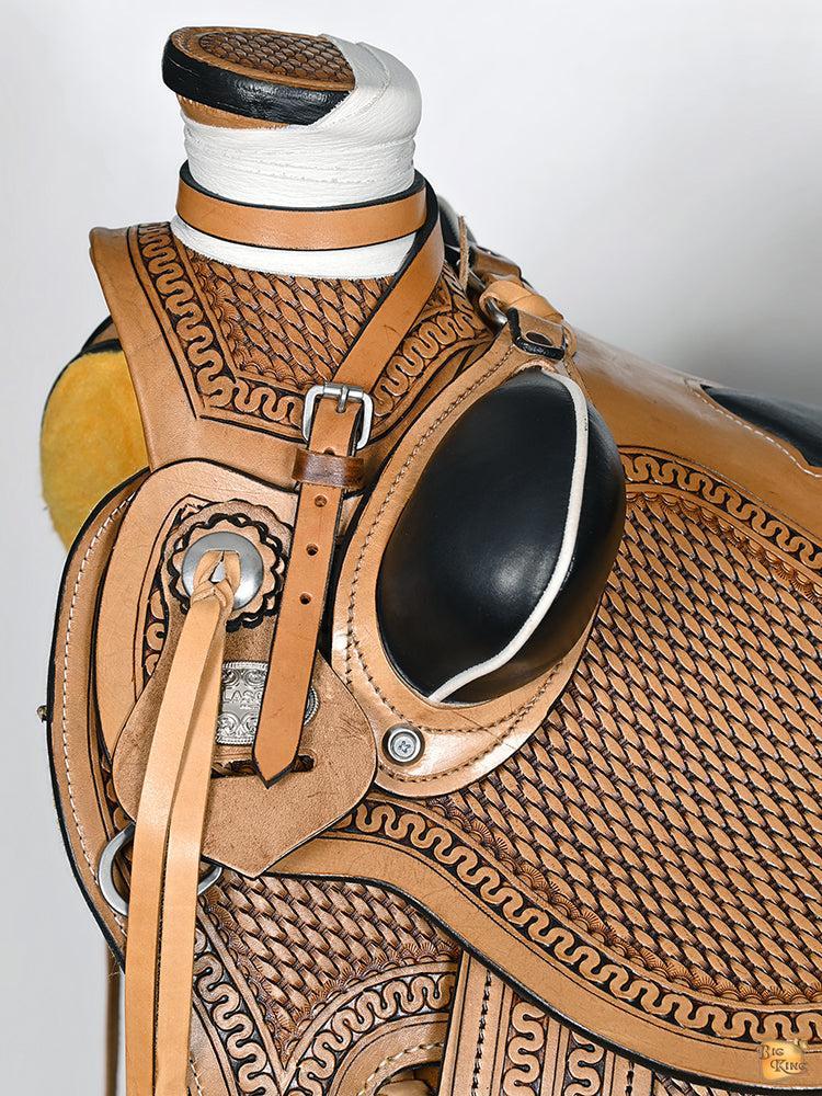 HILASON Western Horse Wade Ranch Roping American Leather Saddle Brown
