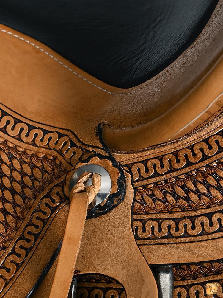 HILASON Western Horse Wade Ranch Roping American Leather Saddle Brown
