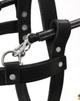 Guide Dog Harness Hilason Black Padded Genuine Leather Harness