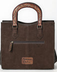 American Darling Tote Hand Tooled Suede Genuine Leather Women Bag Western Handbag Purse