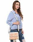 American Darling Crossbody Beautifully Hand Tooled Genuine Leather Western Women Bag Handbag Purse |