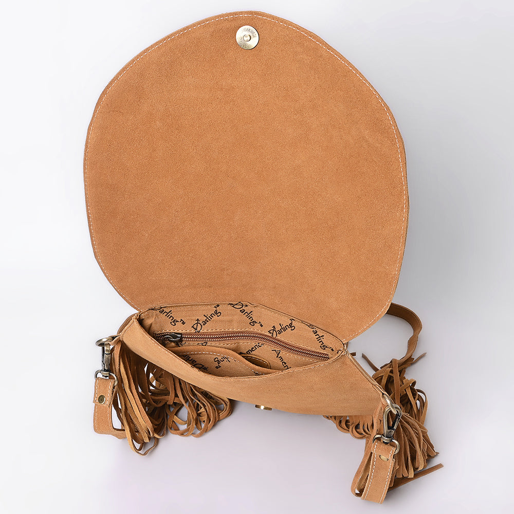 American Darling Crossbody Genuine Suede Leather women bag western handbag purse