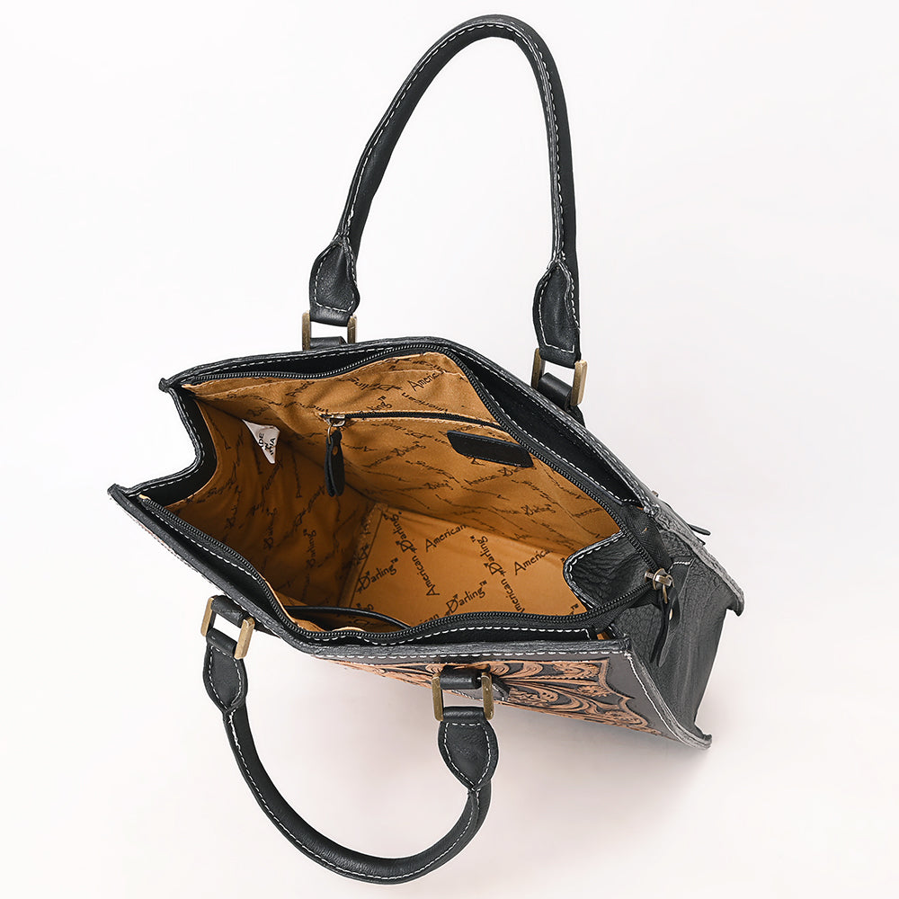 American Darling Hand Tooled Genuine Leather Tote Bag