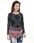 American Darling Fanny Pack Hand Tooled Genuine Western Leather Women Bag Handbag Purse |