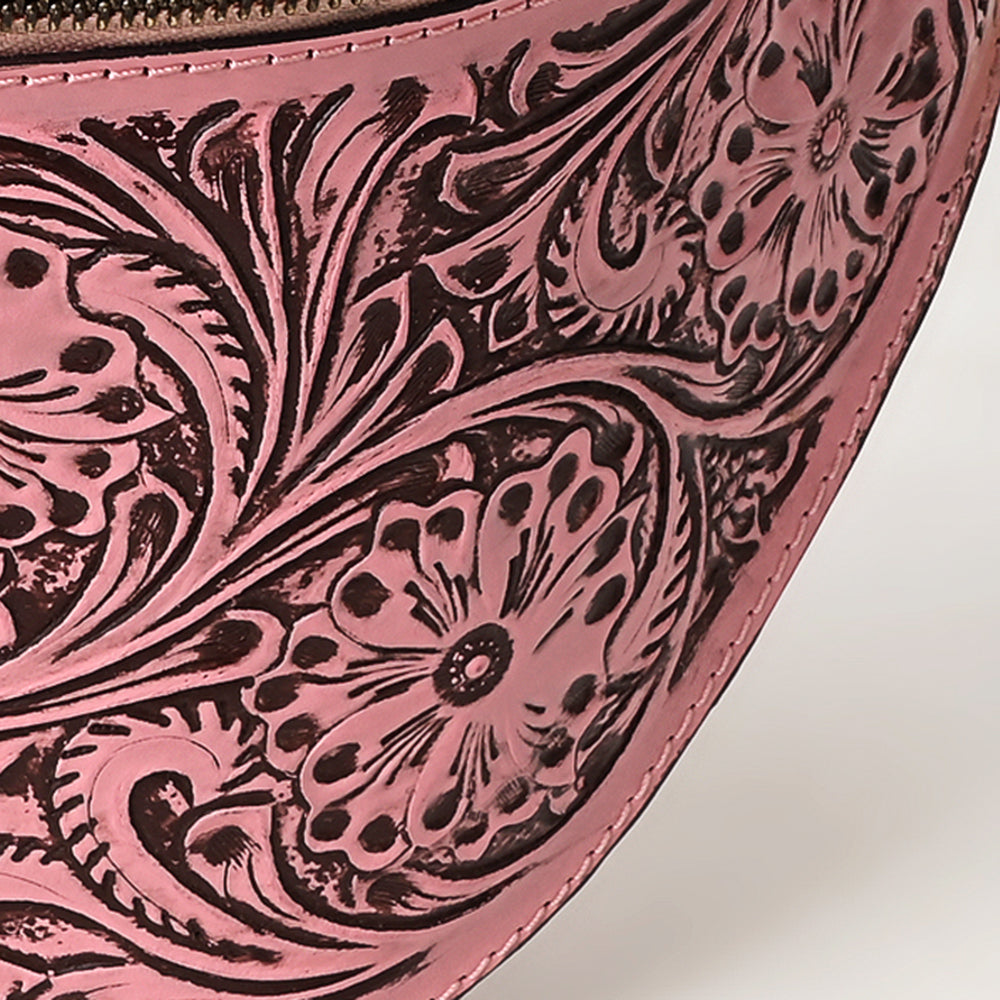 American Darling Fanny Pack Hand Tooled Genuine Western Leather Women Bag Handbag Purse |
