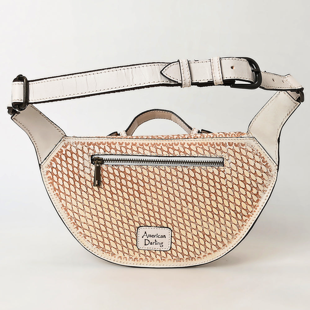 American Darling Fanny Pack Hand Tooled Genuine Western Leather Women Bag Handbag Purse |