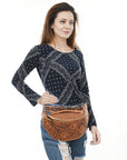 ADBGZ829 Fanny Pack Genuine Western Leather Women Bag