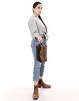 American Darling Toiletry Hand Tooled Genuine Western Leather Women Bag