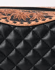 American Darling Toiletry Hand Tooled Genuine Western Leather Women Bag