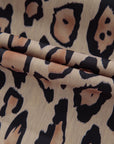Leopard Balloon Sleeve Button-Up Shirt