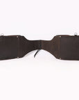 Hilason Western Horse Floral Genuine Hair-On Leather Saddle Bag Black / Brown Heavyduty Traditional Trail Ride