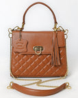 Never Mind Western Cross Body Genuine Leather Handbag Purse Wallet Bag For Women Girls