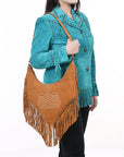 American Darling ADBGA733 Cross Body Suede Genuine Western Leather Women Bag Western Handbag Purse