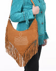 American Darling ADBGA733 Cross Body Suede Genuine Western Leather Women Bag Western Handbag Purse