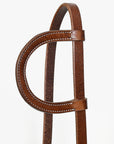 Hilason Western Horse American Genuine Leather Headstall Brown Stainless Steel Hardware