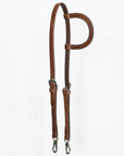 Hilason Western Horse American Genuine Leather Headstall Brown Stainless Steel Hardware