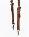 Hilason Western Horse American Genuine Leather Headstall Brown Stainless Steel Hardware