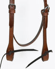 Hilason Western Horse American Genuine Leather Headstall Brown Stainless Steel Hardware