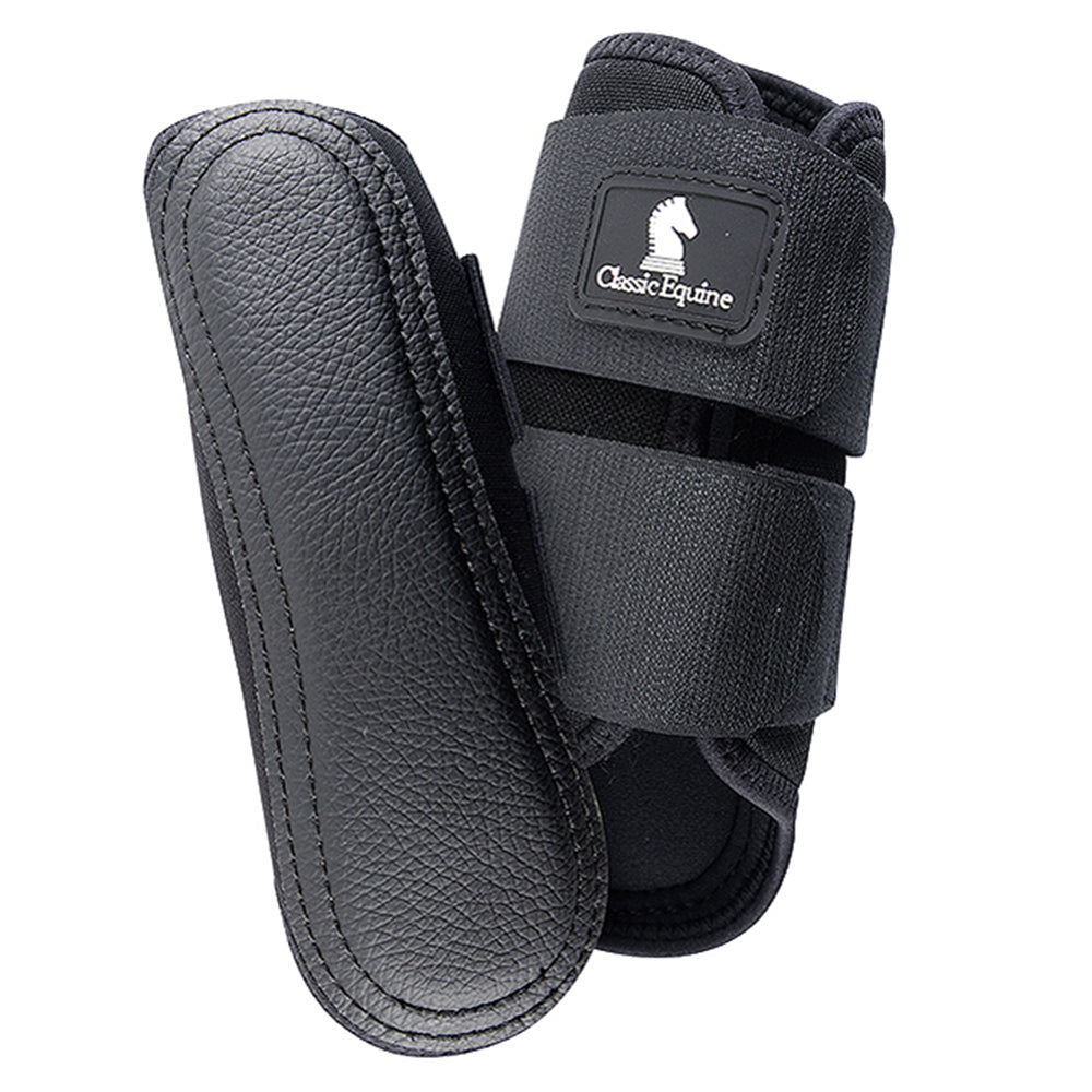 Large Classic Equine Airwave Splint Breathable Horse Leg Boots Pair Black