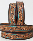American Darling Beautifully Hand Tooled Genuine American Leather Belt Men and  Women
