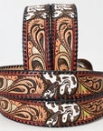 American Darling ADBLF154-L Beautifully Hand Tooled Genuine American Leather Belt Men and  Women