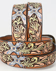 American Darling Beautifully Hand Tooled Genuine American Leather Belt Men and  Women