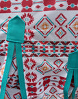 66 In - 84 In Hilason Horse Fly Sheet With Neck  Uv Protect Mesh Bug Mosquito Summer White Aztec