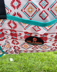 66 In - 84 In Hilason Horse Fly Sheet With Neck  Uv Protect Mesh Bug Mosquito Summer White Aztec