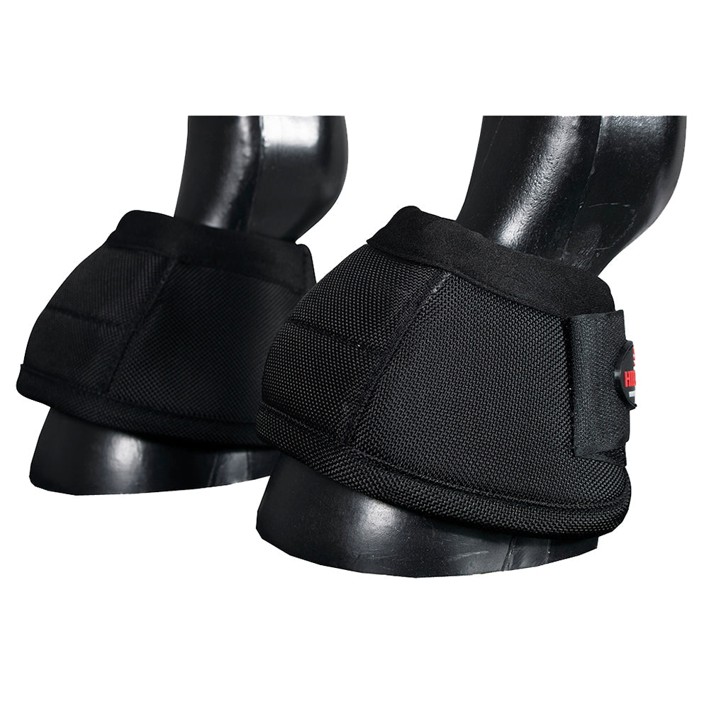 HILASON Ballistic Overreach Bell Boots for Horses Protective, Shock Absorbing, Durable &amp; Comfortable Quick Wrap Hook Loop
