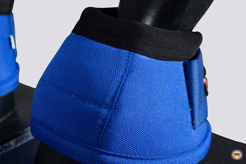 HILASON Ballistic Overreach Bell Boots for Horses Protective, Shock Absorbing, Durable &amp; Comfortable Quick Wrap Hook Loop
