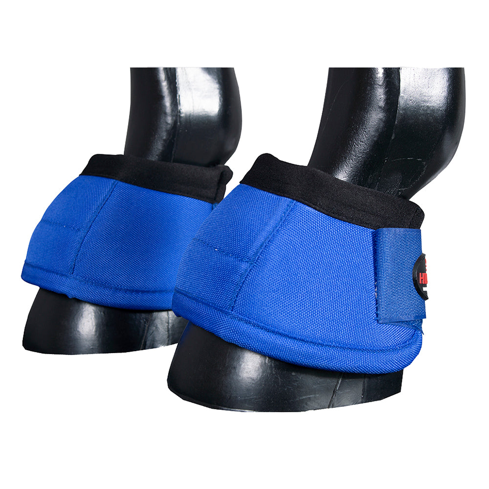 HILASON Ballistic Overreach Bell Boots for Horses Protective, Shock Absorbing, Durable &amp; Comfortable Quick Wrap Hook Loop