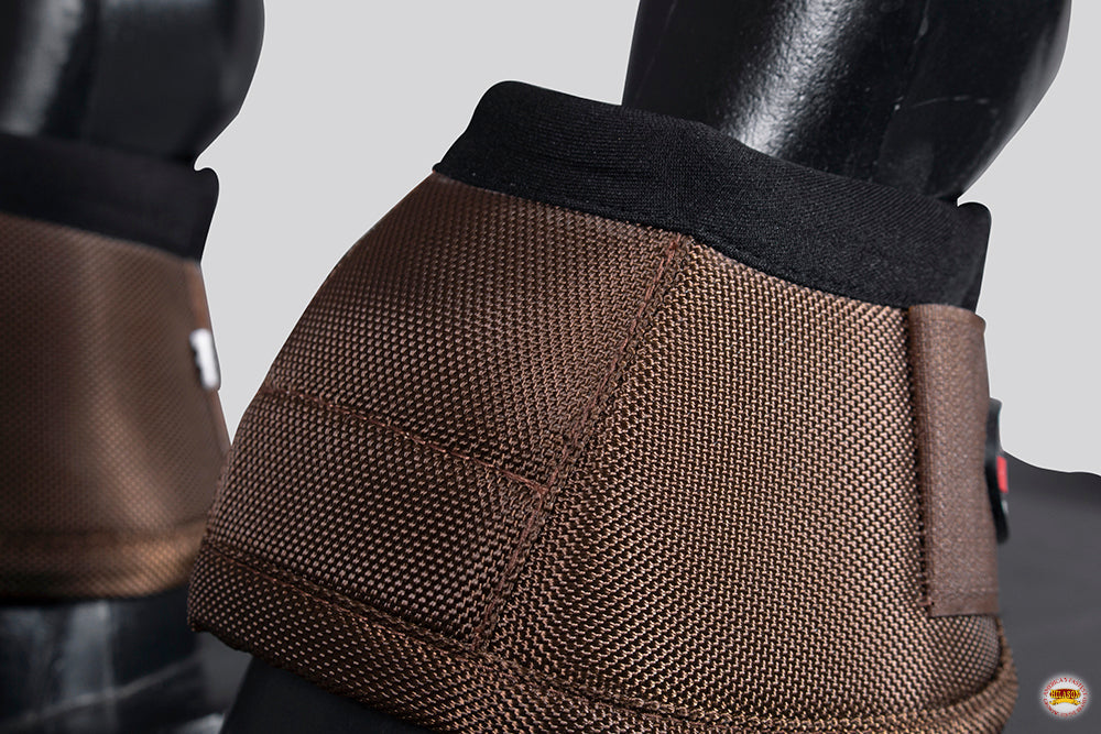 HILASON Ballistic Overreach Bell Boots for Horses Protective, Shock Absorbing, Durable &amp; Comfortable Quick Wrap Hook Loop