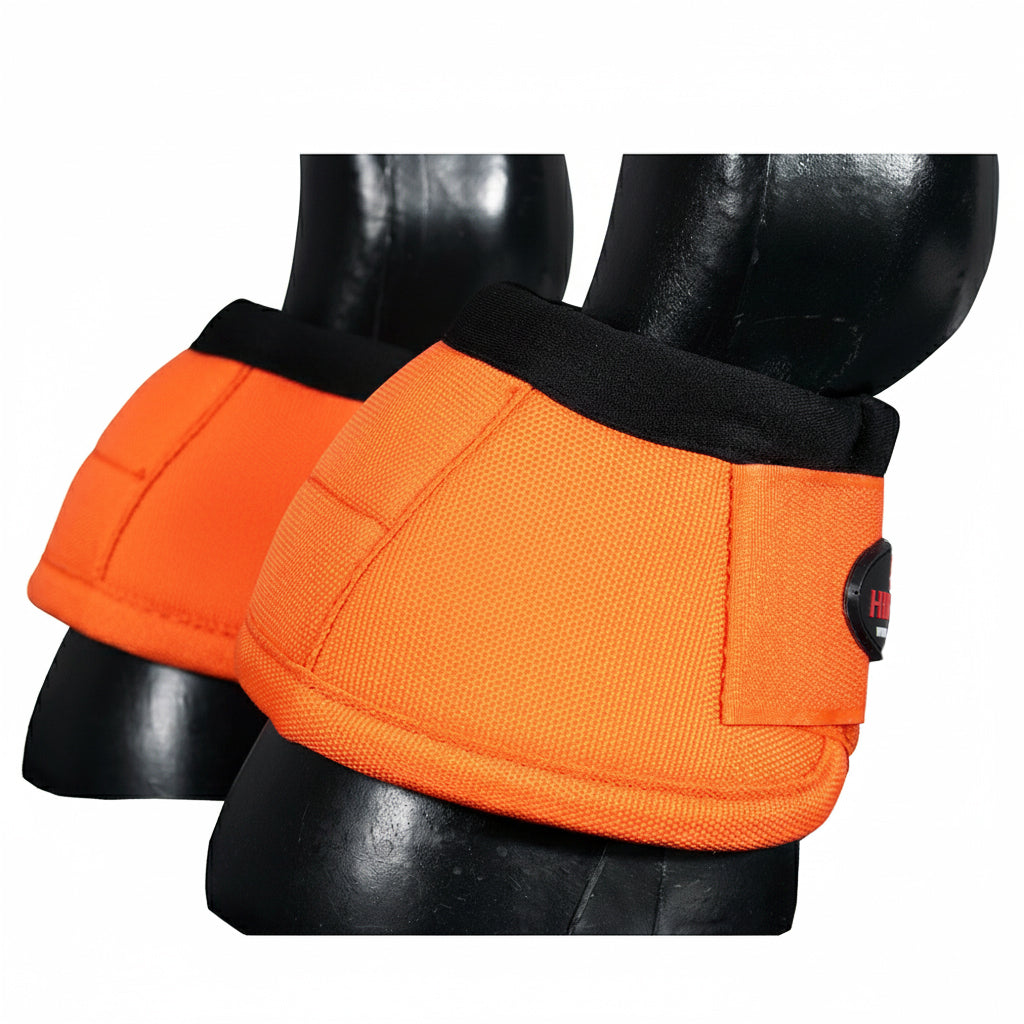 HILASON Ballistic Overreach Bell Boots for Horses Protective, Shock Absorbing, Durable &amp; Comfortable Quick Wrap Hook Loop