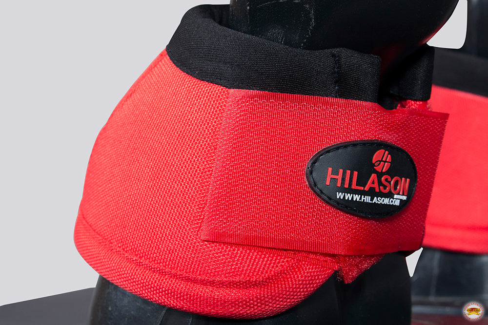 HILASON Ballistic Overreach Bell Boots for Horses Protective, Shock Absorbing, Durable &amp; Comfortable Quick Wrap Hook Loop
