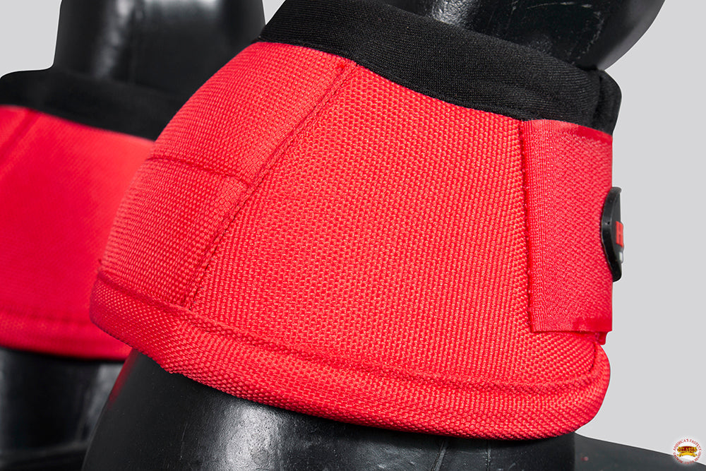 HILASON Ballistic Overreach Bell Boots for Horses Protective, Shock Absorbing, Durable &amp; Comfortable Quick Wrap Hook Loop