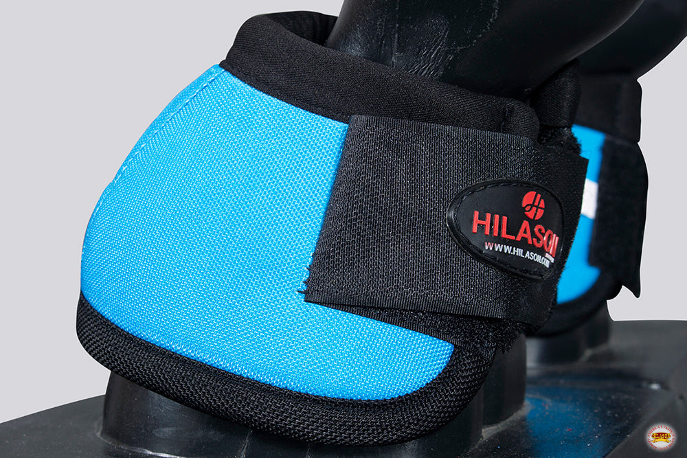 HILASON Ballistic Overreach Bell Boots for Horses Protective, Shock Absorbing, Durable &amp; Comfortable Quick Wrap Hook Loop