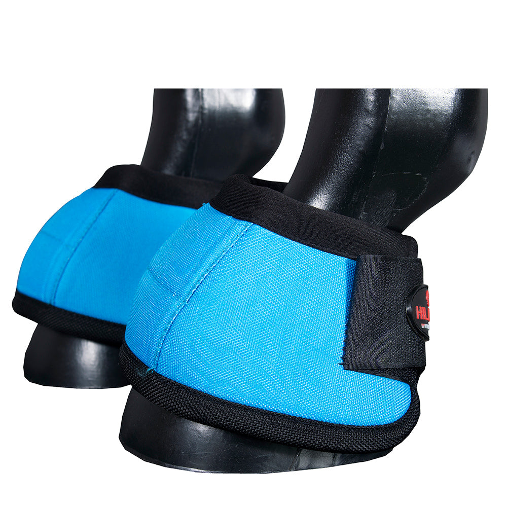 HILASON Ballistic Overreach Bell Boots for Horses Protective, Shock Absorbing, Durable &amp; Comfortable Quick Wrap Hook Loop