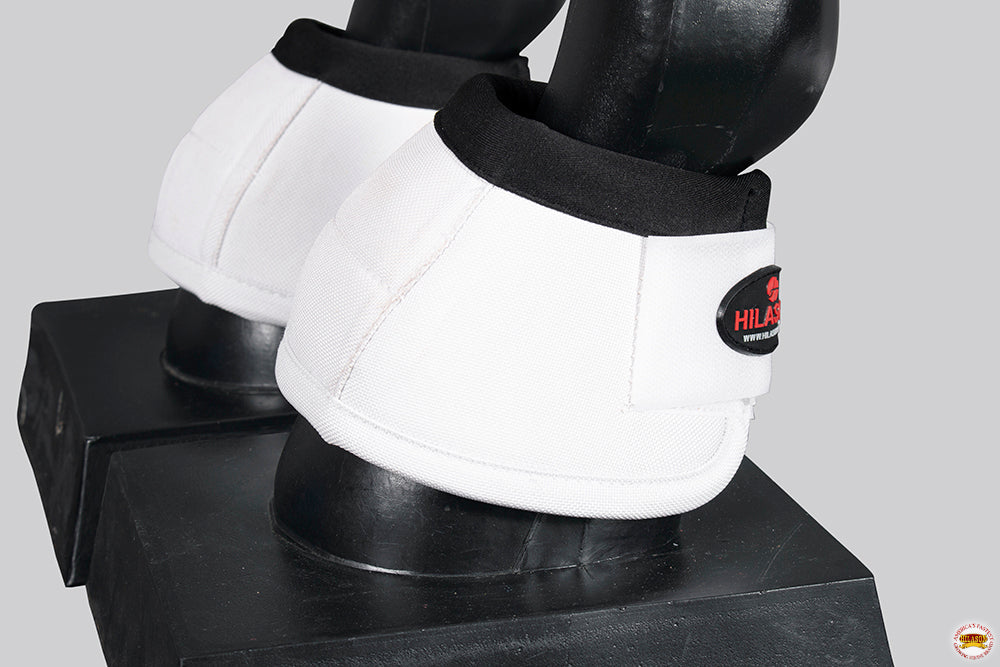 HILASON Ballistic Overreach Bell Boots for Horses Protective, Shock Absorbing, Durable &amp; Comfortable Quick Wrap Hook Loop